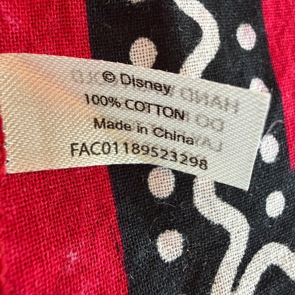 Walt Disney Cruise Line Pirate Night Red Scarf Bandana - Picture 4 of 7